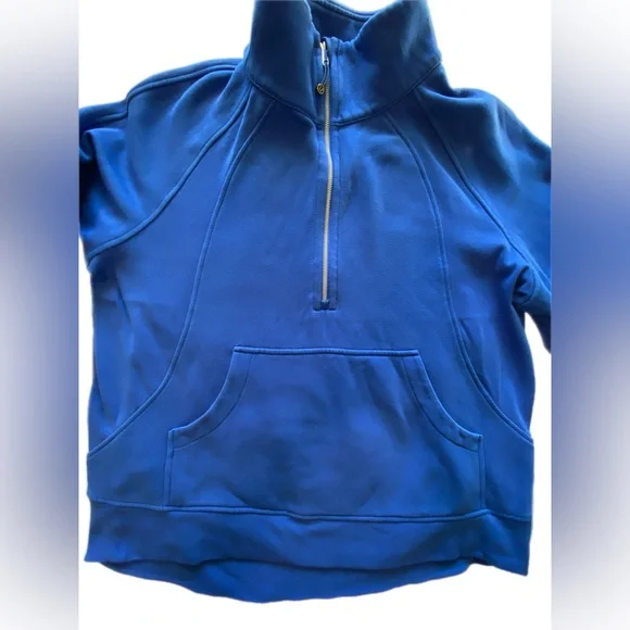 Lululemon Scuba Oversized Funnel-Neck Half zip Long Cerulean Blue XL/XXL - Picture 6 of 11